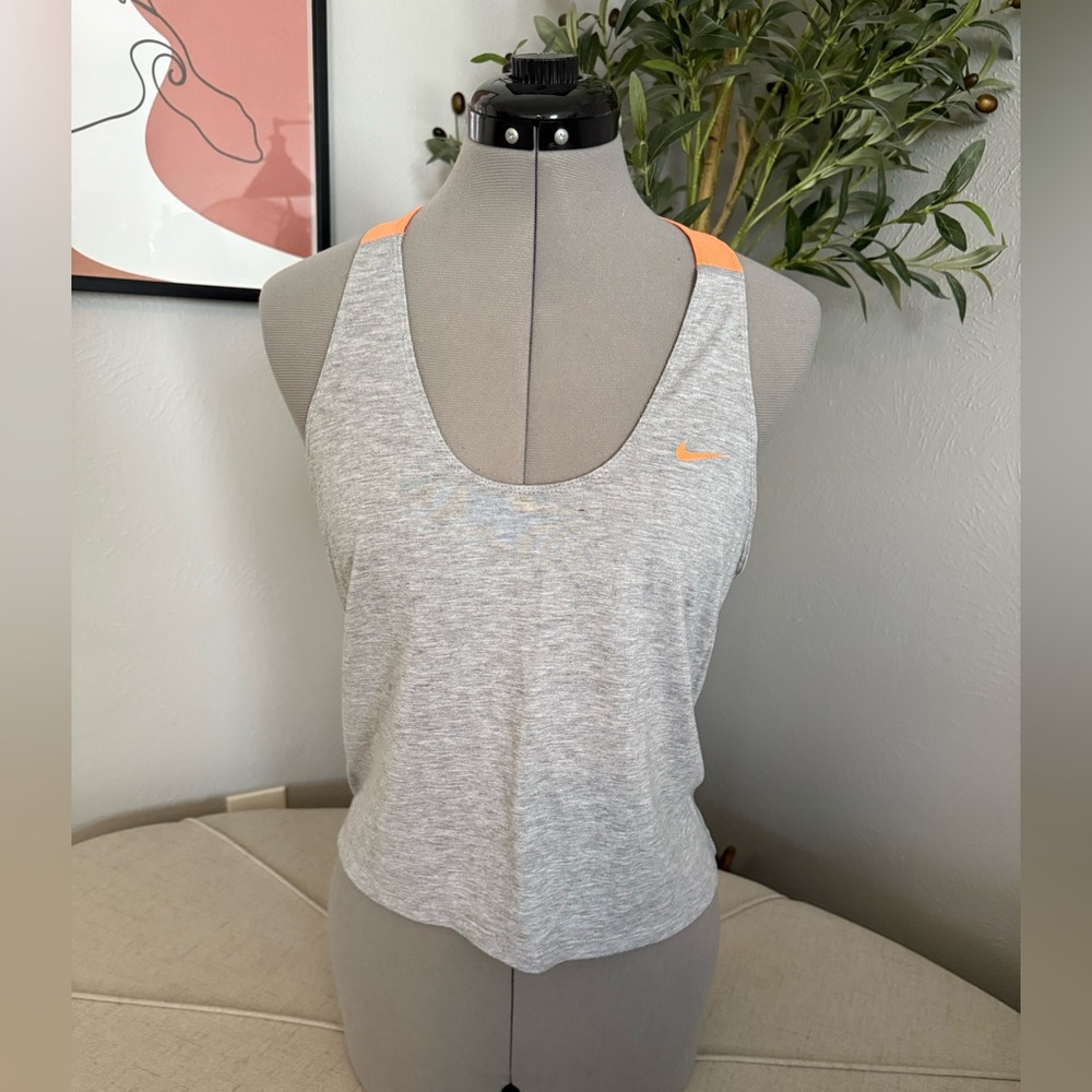 Gray and Orange Racerback Tank Top - Picture 2 of 7